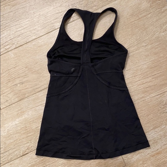 LULULEMON BLACK RACEBACK TANK - Picture 2 of 4